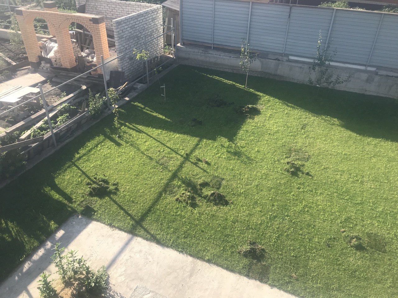 Вид сверху на участок